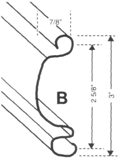 Rolling Door Slats Curved 3"  22 Ga Galvanized - Provide cutting lengths when ordering.