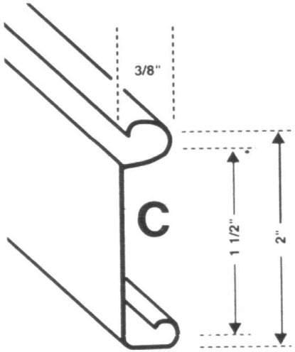 Rolling Door Slats  Flat  2-1/4"  22 Ga Galvanized - Provide cutting lengths when ordering.