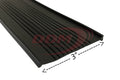 Bottom "T" U-Shaped Astragal 3" Black Vinyl