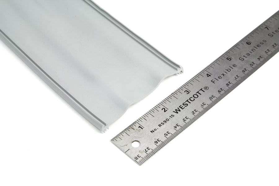 Bottom Astragal Double "T" U-Shaped 3 1/2" Gray Vinyl