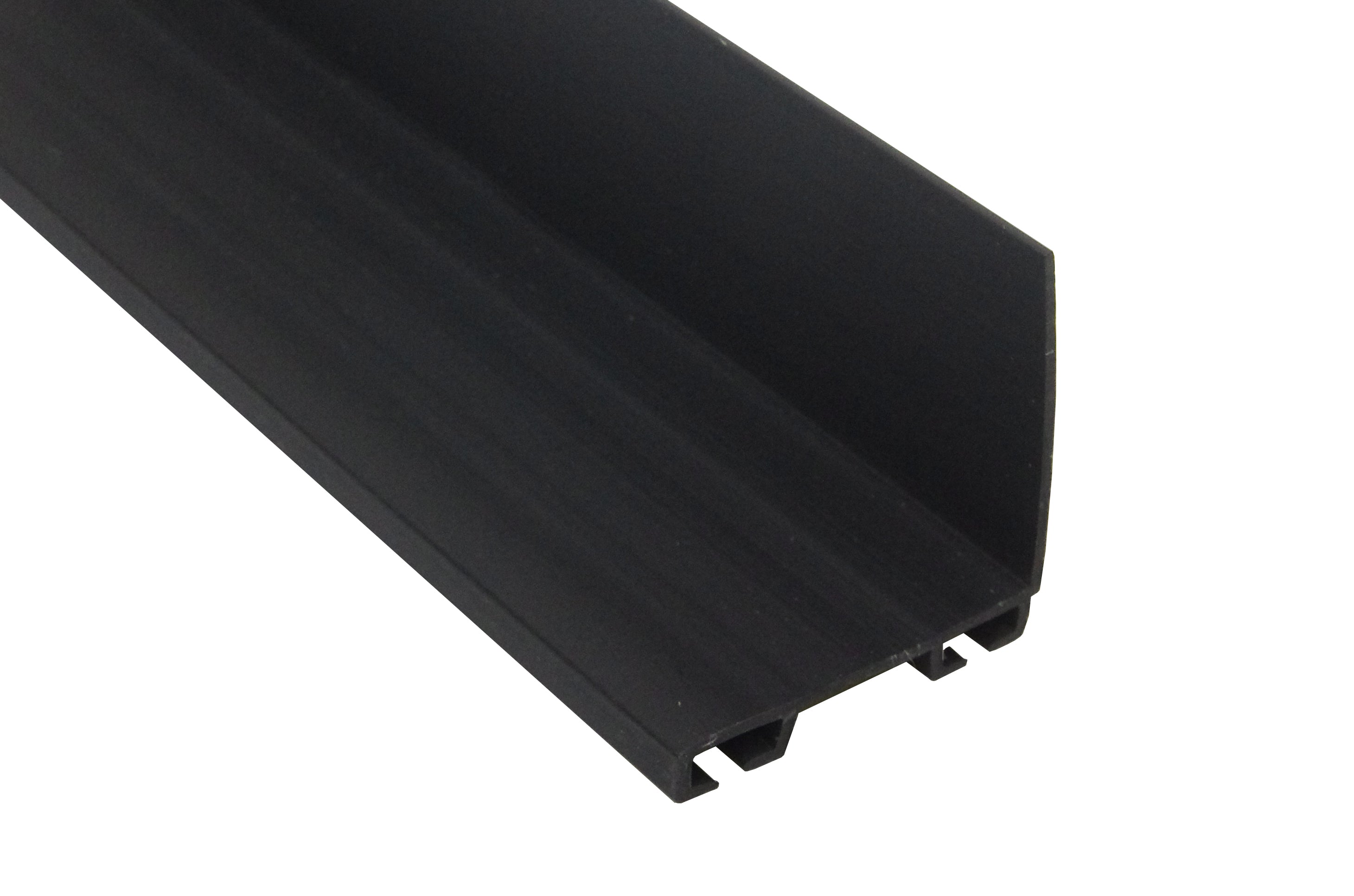 L-Shaped Plastic Bottom Retainer 1 3/4" x 1 3/4", Two 4'1" Pieces *Limited Stock*