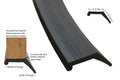 Bottom Astragal Solid Syn. Rubber for up to 1 3/4" Thick Doors