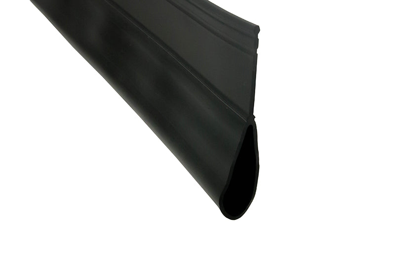Steel Rolling Door Bottom Seal - Black Vinyl