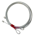 Cables Assembled 3/32" for 8' High Torsion Spring Door. With Open Loops and Stop Sleeves