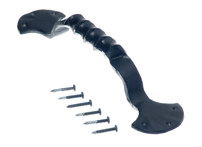 Carriage House Handle: 10 1/2" Dome Twist Style - Cast