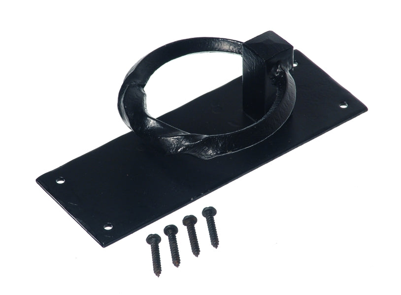 Carriage House Handle: 7" Drop Ring Style - Cast