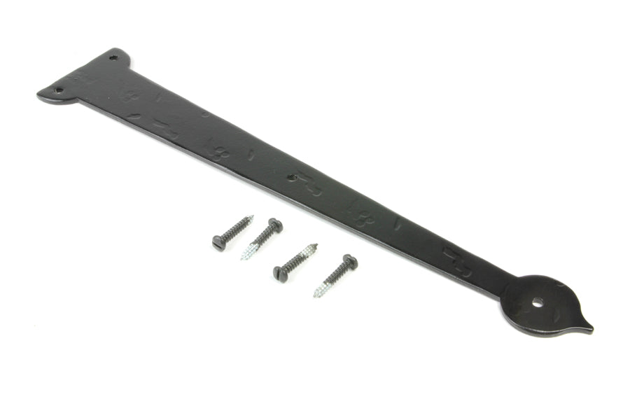 Carriage House Hinge: 12" Rosette Style - Cast