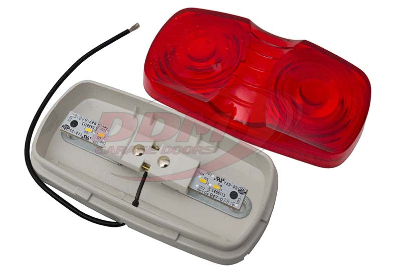 Inside Rectangular Red Signal Light - 12V LED
