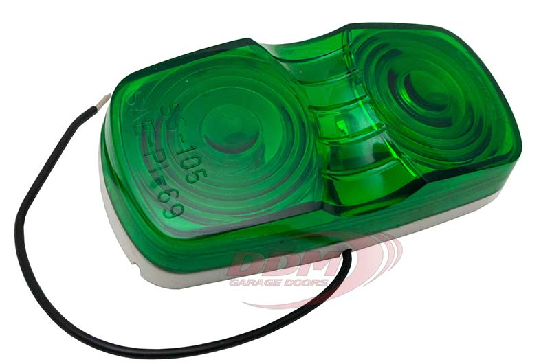 Inside Rectangular Green Signal Light - 12V LED
