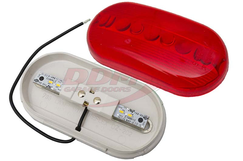 Inside Oval Red Signal Light - 12V LED