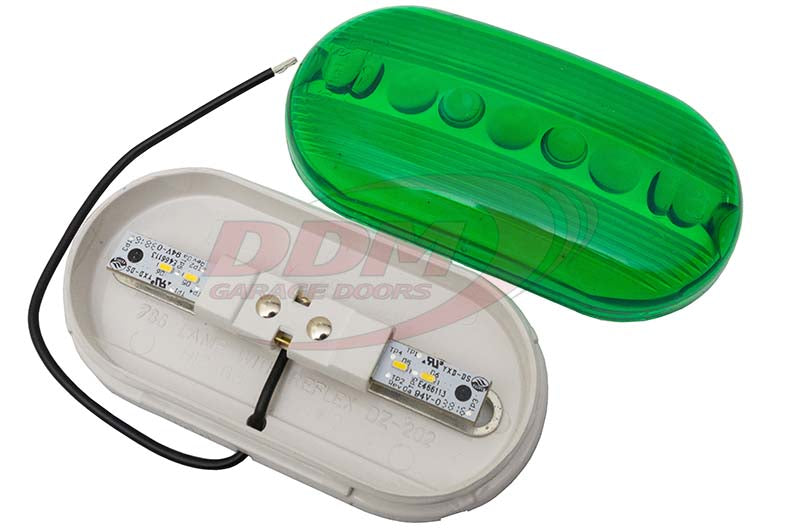 Inside Oval Green Signal Light - 12V LED
