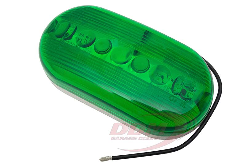 Inside Oval Green Signal Light - 12V LED