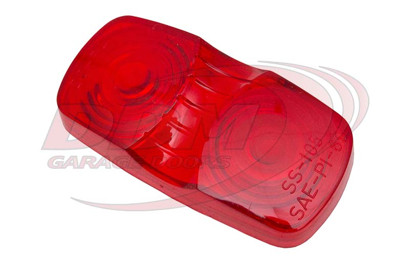 Inside Red Small Rectangular Lens - 2" x 4", Double Bullseye Style