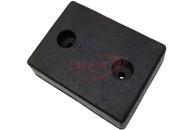 Molded Rubber Bumper - 2 Hole, 4" x 10" x 13"