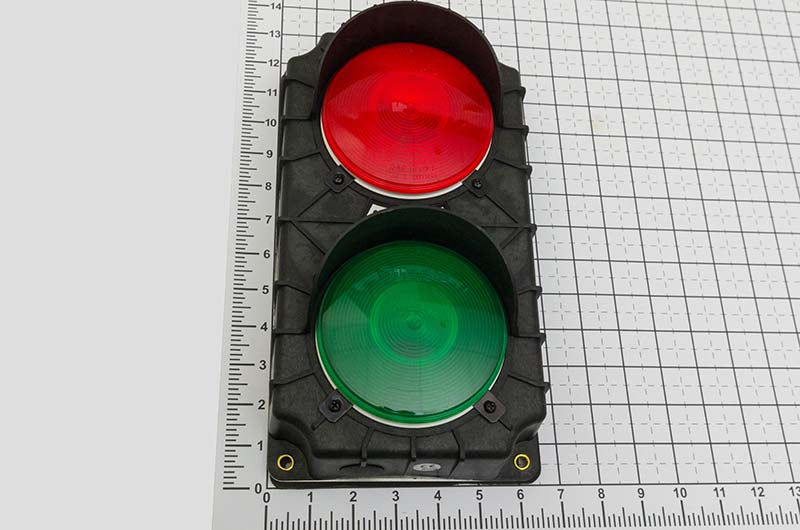 Inside Truck Light Assembly - Black, 115V Red & Green Lights