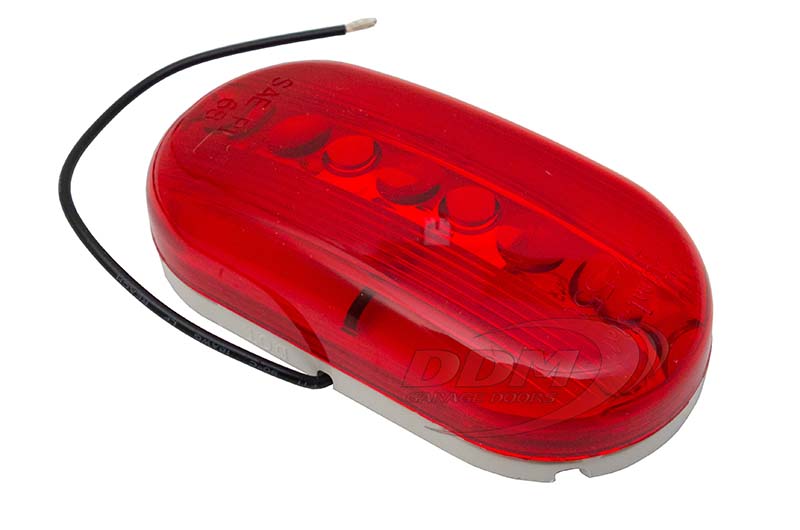 Red Inside Oval Light 2"x 4" w/ Bulb and Housing - 061-213