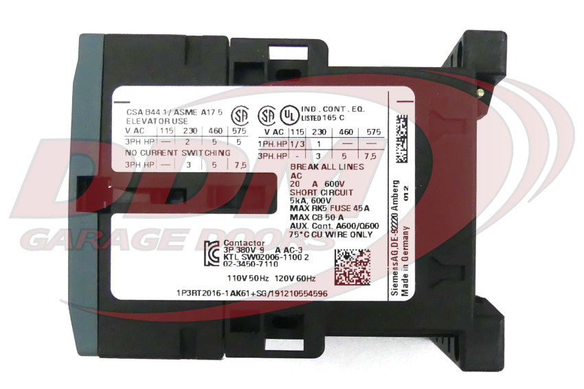 Contactor, "K" Model Hydraulic Levelers - 3 Phase - 061-495