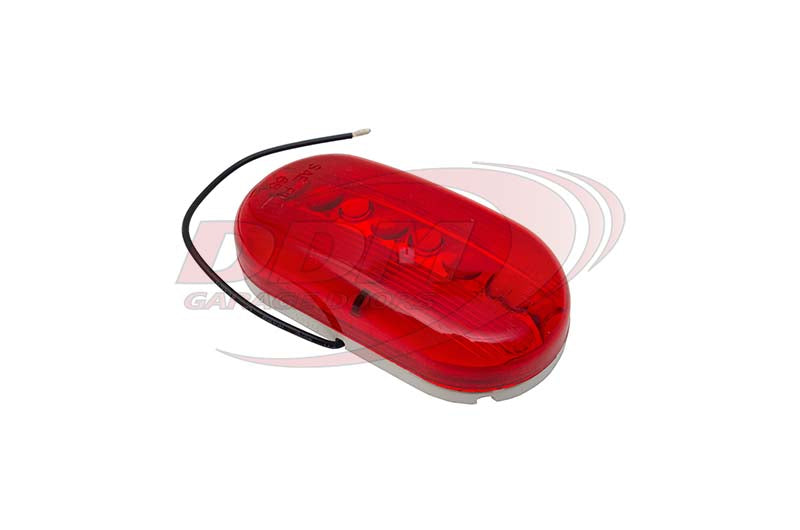 Inside Oval Red Signal Light - Complete Assembly, 12V - 06-0-005