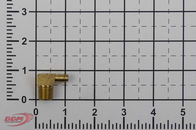90 Deg Elbow Fitting - Male 1/4" NPTM, 1/4" ID Tube - 0521-0007