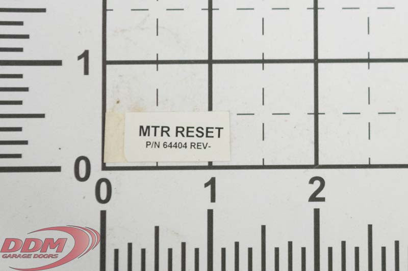 Motor Reset Decal - 64404