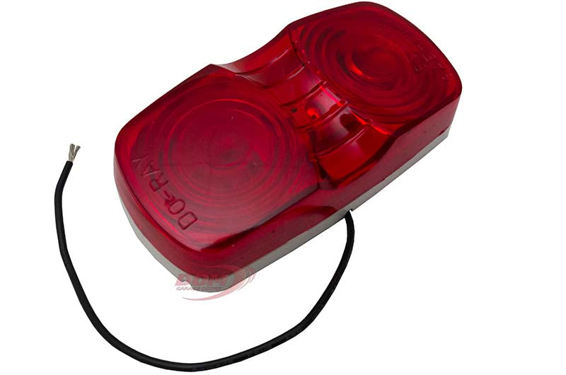 Red Inside Light - w/ Bulb & Housing, Rectangle - 823-107R