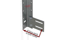 Flag bracket for Commercial Doors. 4" Slotted