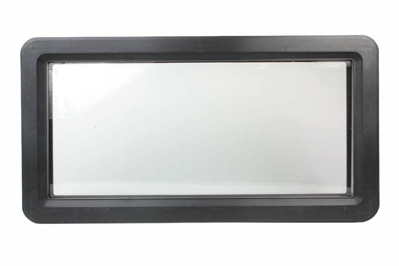 Lite 24" x 12" - Box of 3 Double Glazed w/ Glass - 1 3/8" & 2" Thick Doors - Black Frame ***BOX OF 3***