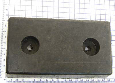 Molded Rubber Bumper 4" x 10" x 18" w/2 Holes - 090-600
