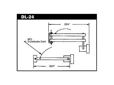 Double Arm Swing Arm Lamp - 24" Arm Length