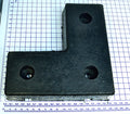Molded "L" Bumper - 4" x 18" x 18", 3 Holes, Slotted or J-Bolts