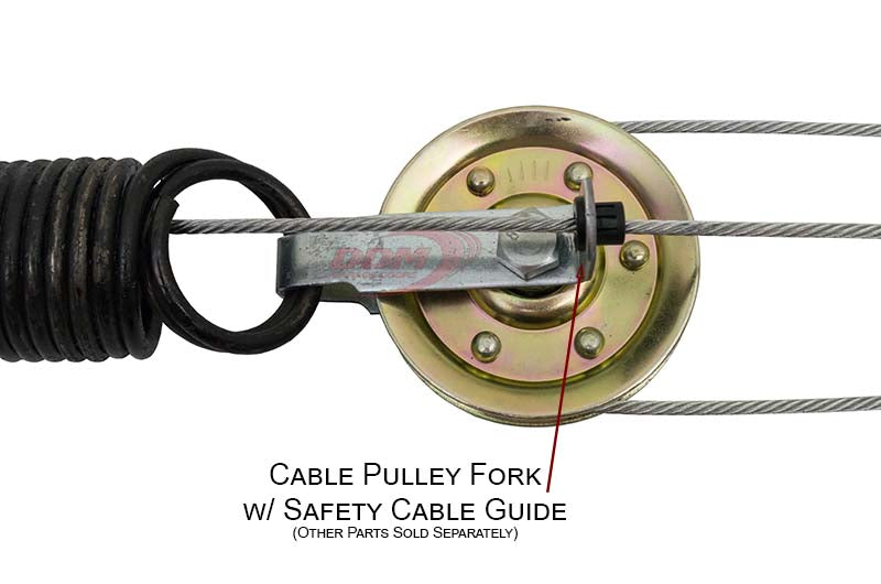 Cable Pulley 3" Fork w/ Safety Cable Guide