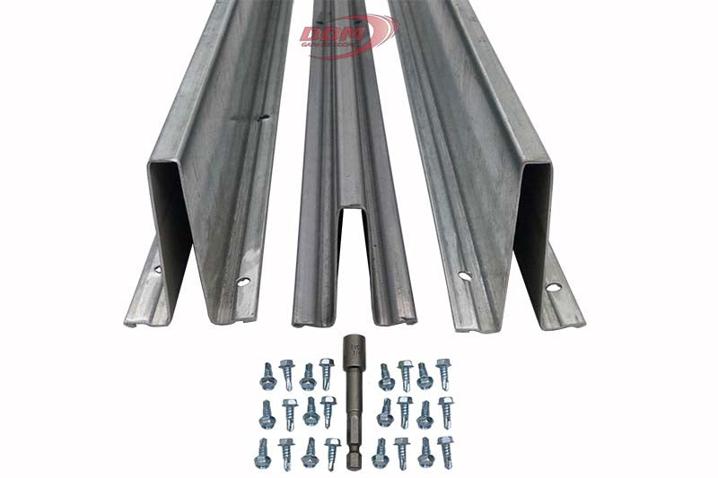 Strut Kit 3" 20 Ga for 9' Wide Doors- Two 4'5" Pieces w/Junction
