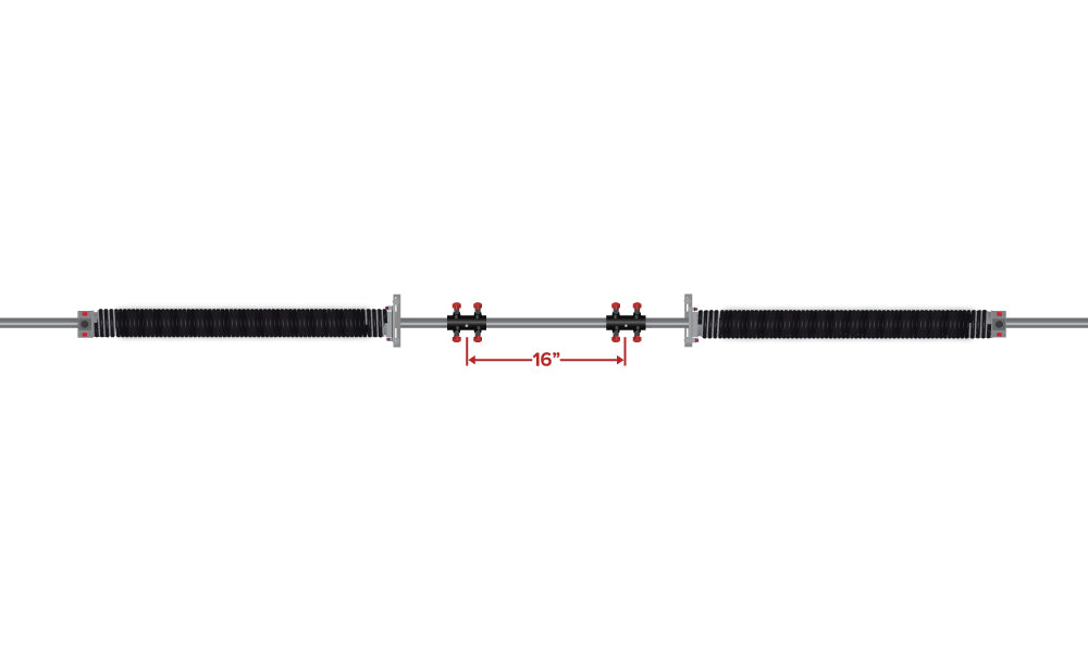 Shaft Hollow  12 Ga for 16' Wide Door - Kit
