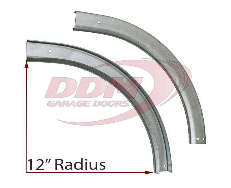 2" Track 12" Radius, Curved Portion Only, .075 Ga, Pair