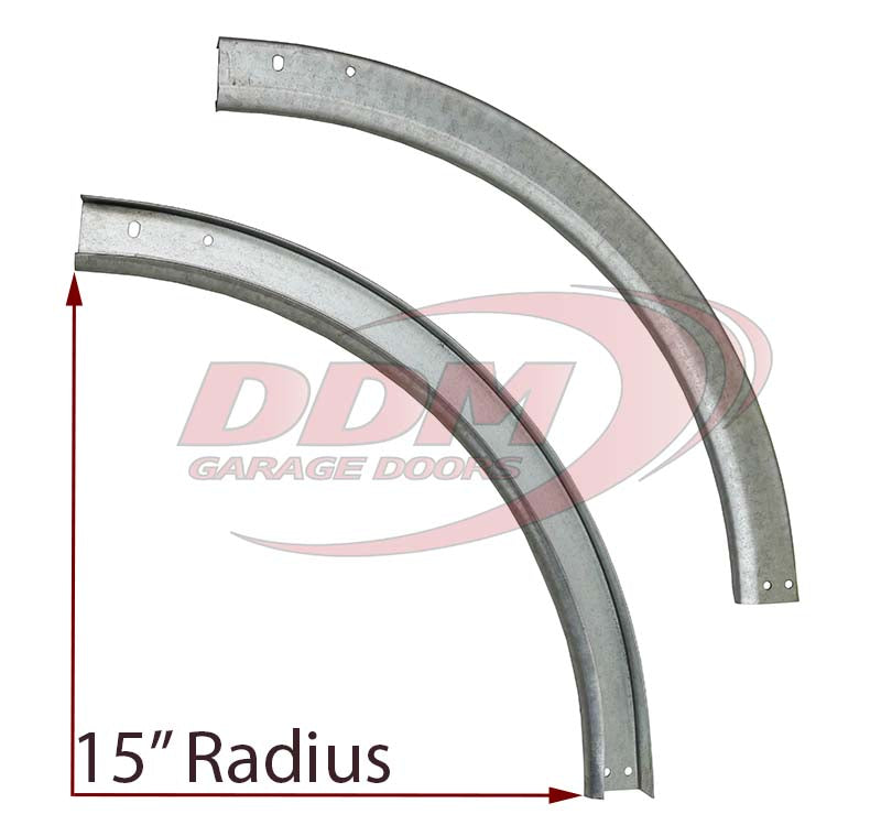 2" Track 15" Radius, Curved Portion Only, .075 Ga, Pair - Half price for ordering error.