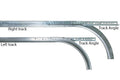 2" Horizontal Track w/ 12" Radius, .075, w/ Angle For 7' Door, Pair