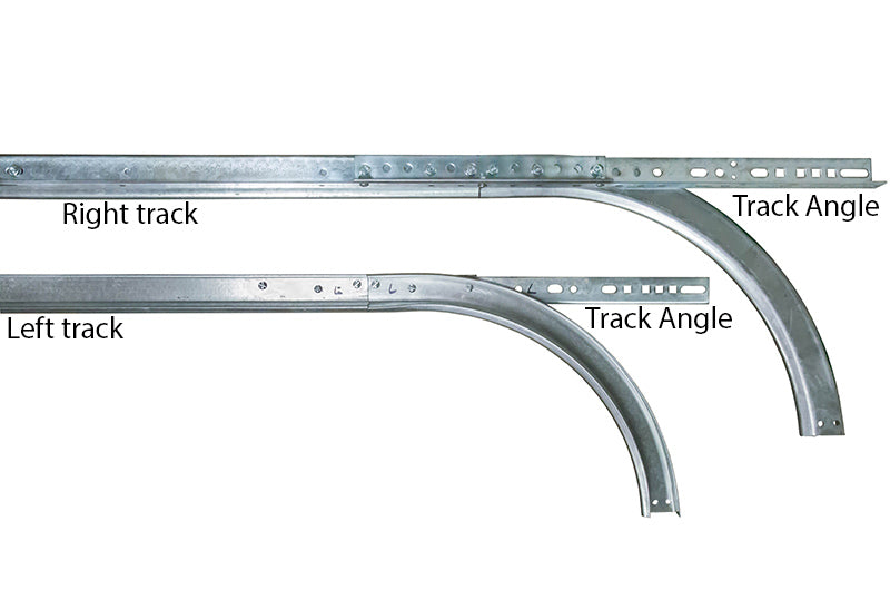 2" Horizontal Track w/ 12" Radius, .075, w/ Angle For 7' Door, Pair