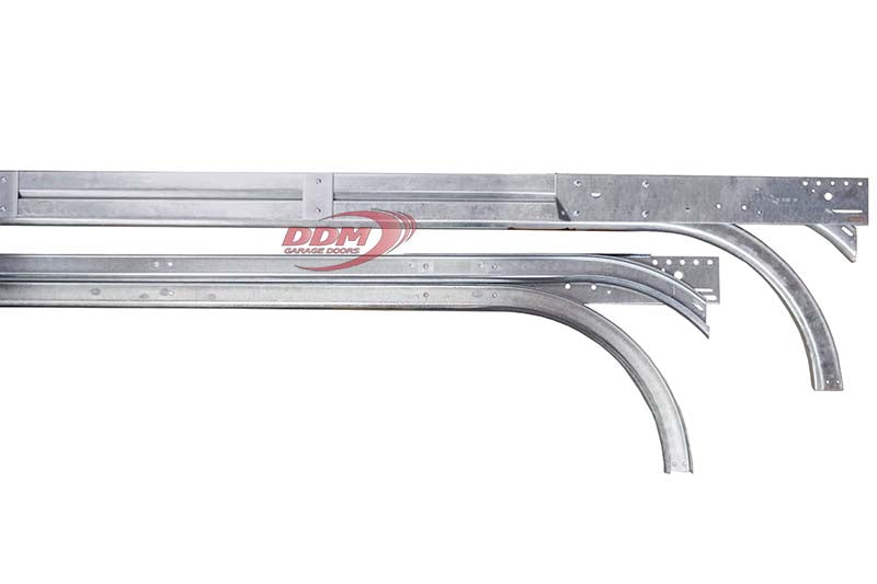 2" Double Low Headroom Tracks -Doors up to 8' high, 12" Radius