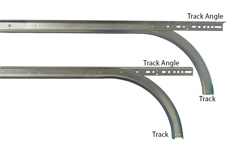 2" Horizontal Track w/ Angle for 12' High Doors, 12" Radius (Pr)