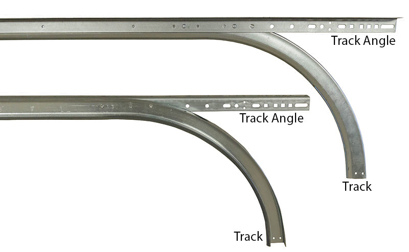 2" Horizontal Track w/ Angle for 16' High Doors, 15" Radius (Pr)