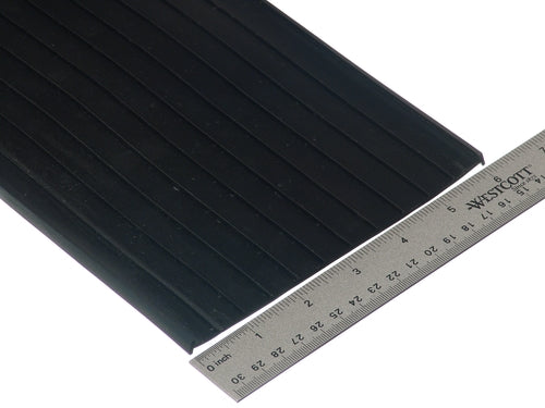 Bottom "T" U-Shaped Astragal 6" Black Syn. Rubber