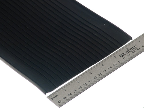 Bottom "T" U-Shaped Astragal 7" Black Syn. Rubber