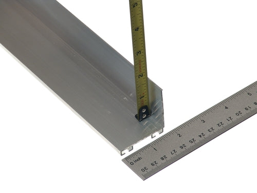 Aluminum Bottom Seal Retainer 1 3/4" x 1 3/4" L-Shape, 8'2"