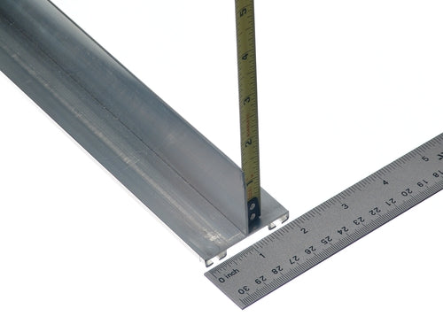 Aluminum Bottom Seal Retainer 2" x 1 5/8" Rolling Door, 8'2"