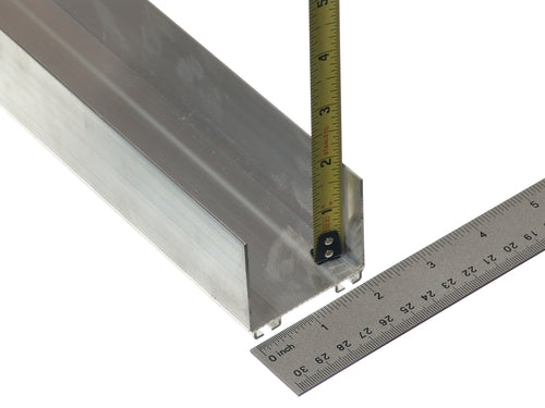 Aluminum Bottom Seal Retainer 2" x 2" C-Channel, 8'2"