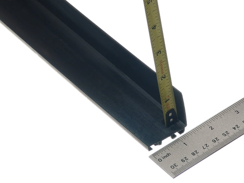 L-Shaped Plastic Bottom Retainer 1 3/8" x 1 3/8", Two 4'1" Pieces