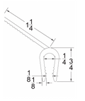 Steel Rolling  Door Clip-On Guide Seal - Gray