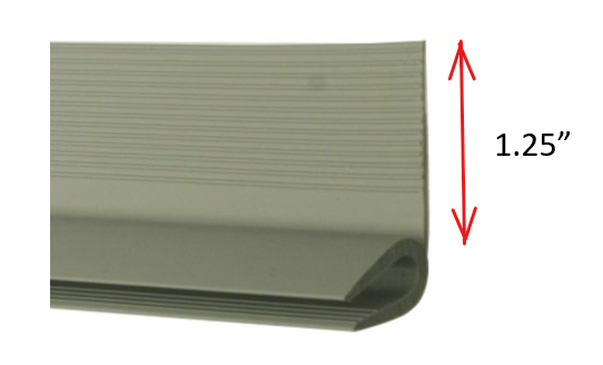 Steel Rolling  Door Clip-On Guide Seal - Gray